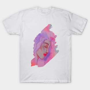 Peaceful Mermaid in Watercolor T-Shirt